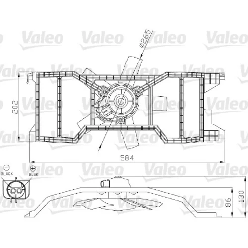 Ventilátor chladenia motora VALEO 696277