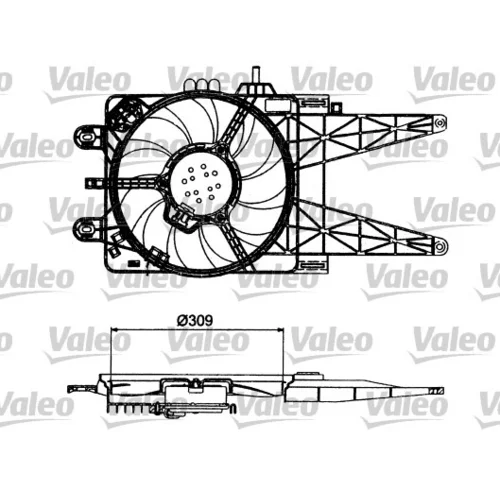Ventilátor chladenia motora VALEO 698484