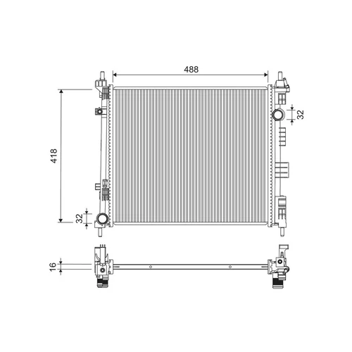 Chladič motora VALEO 701266