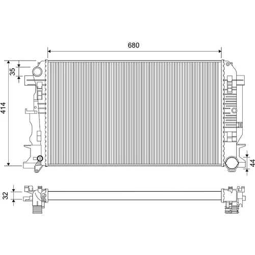 Chladič motora VALEO 701475