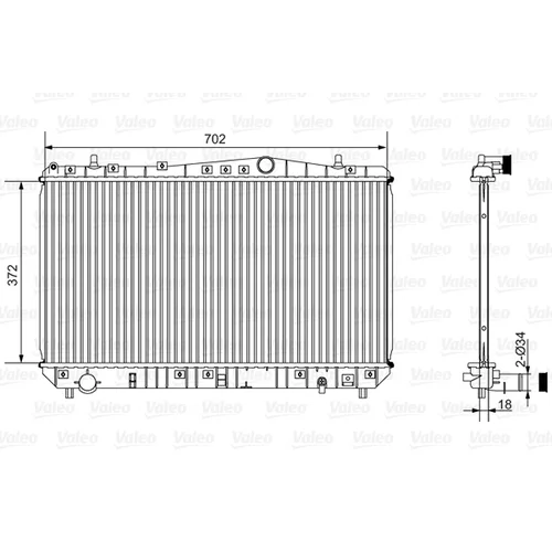 Chladič motora 701528 /VALEO/