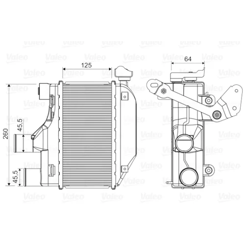 Chladič plniaceho vzduchu 818362 /VALEO/
