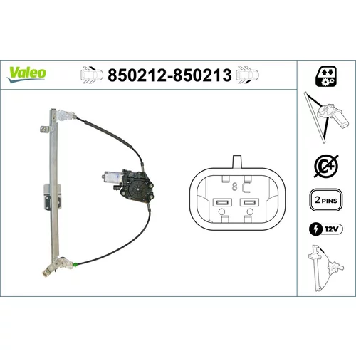 Mechanizmus zdvíhania okna 850212 /VALEO/