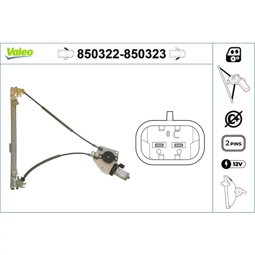 Mechanizmus zdvíhania okna VALEO 850322
