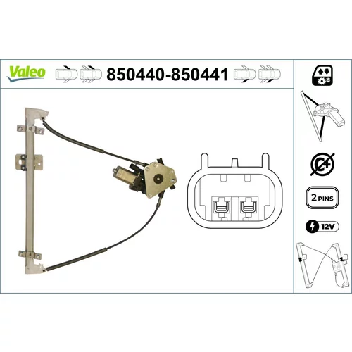 Mechanizmus zdvíhania okna VALEO 850440
