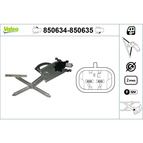 Mechanizmus zdvíhania okna VALEO 850634