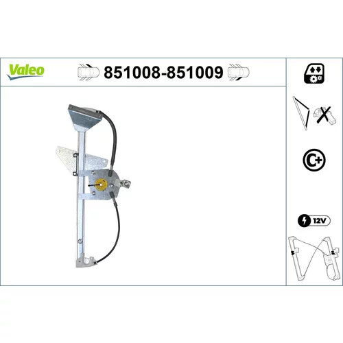 Mechanizmus zdvíhania okna VALEO 851008
