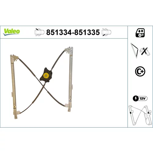 Mechanizmus zdvíhania okna VALEO 851334