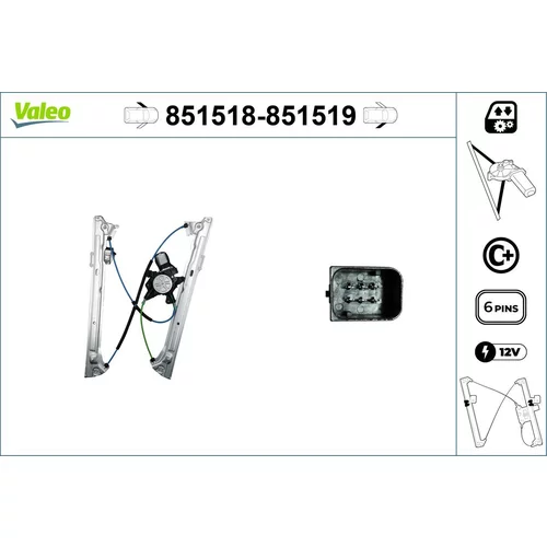 Mechanizmus zdvíhania okna VALEO 851518