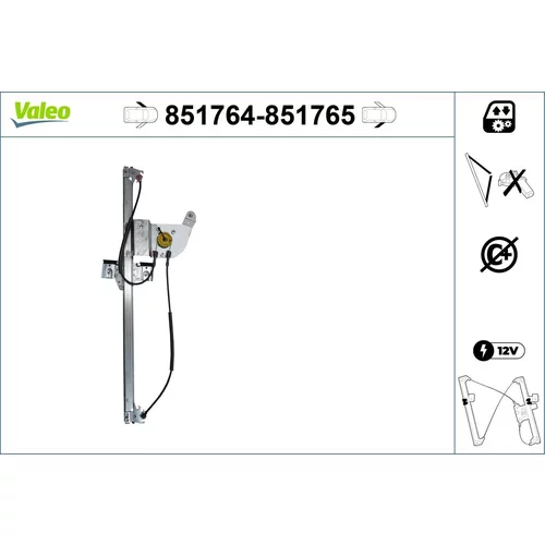 Mechanizmus zdvíhania okna VALEO 851764