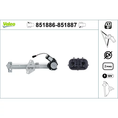 Mechanizmus zdvíhania okna VALEO 851886