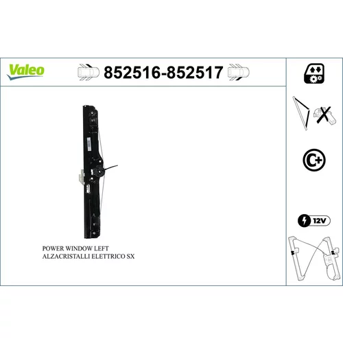 Mechanizmus zdvíhania okna VALEO 852516