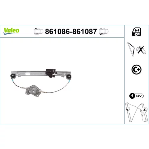 Mechanizmus zdvíhania okna VALEO 861087