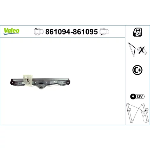 Mechanizmus zdvíhania okna VALEO 861095