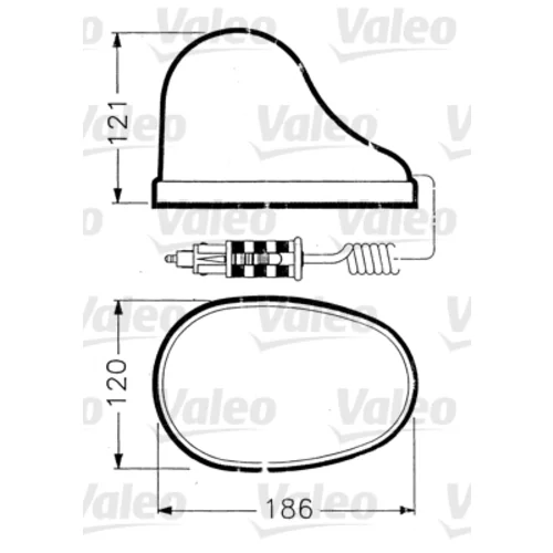 Výstražný otočný maják 084562 /VALEO/ - obr. 1