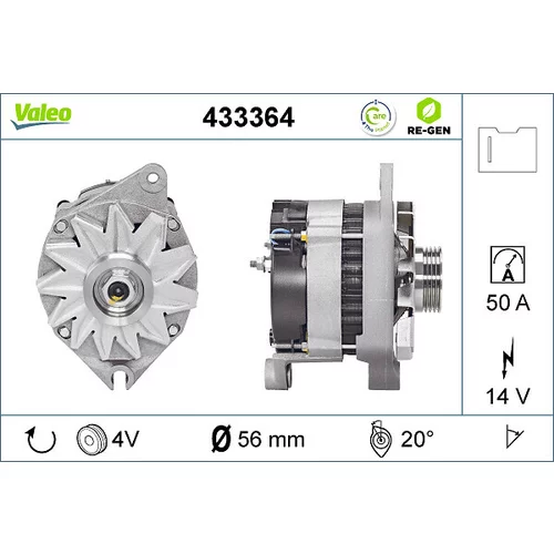 Alternátor VALEO 433364