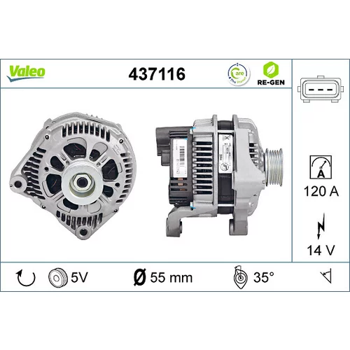 Alternátor VALEO 437116