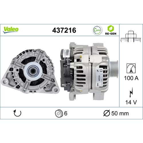 Alternátor VALEO 437216
