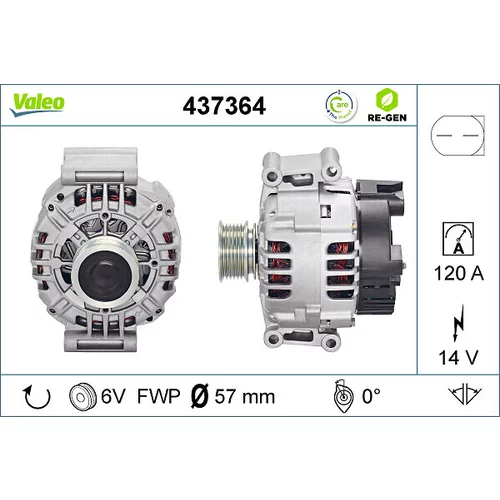 Alternátor VALEO 437364
