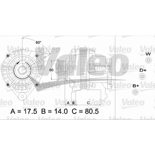 Alternátor 437427 /VALEO/ - obr. 1