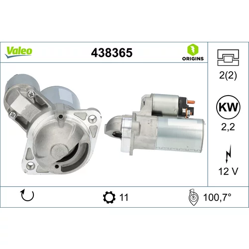 Štartér VALEO 438365