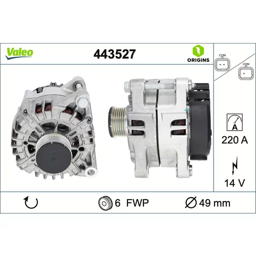 Alternátor VALEO 443527