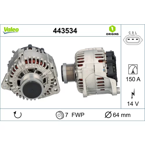 Alternátor VALEO 443534