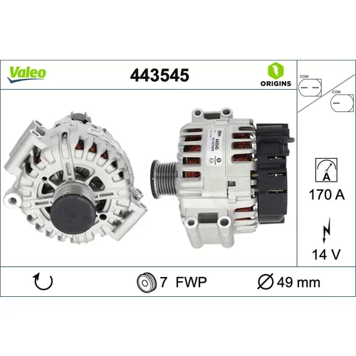 Alternátor VALEO 443545