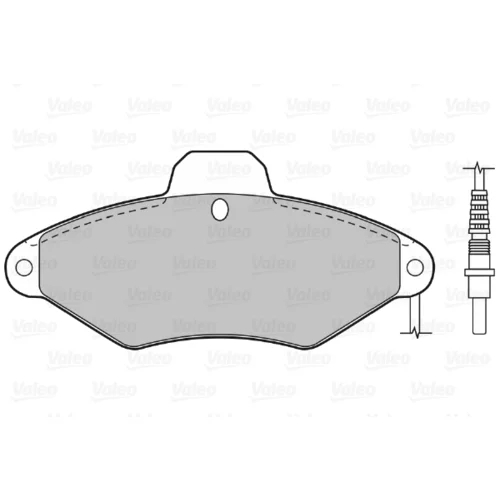 Sada brzdových platničiek kotúčovej brzdy 598031 /VALEO/ - obr. 1