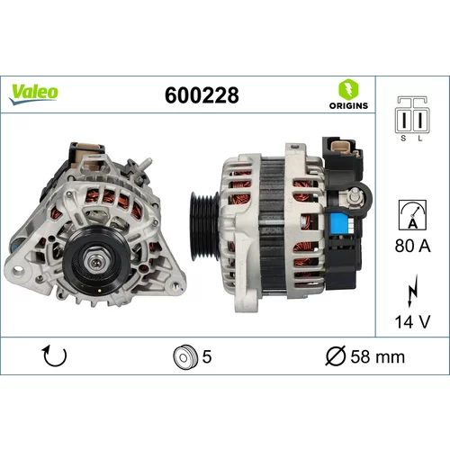 Alternátor 600228 /VALEO/
