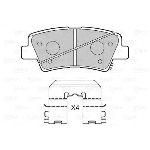 Sada brzdových platničiek kotúčovej brzdy 601301 /VALEO/ - obr. 1