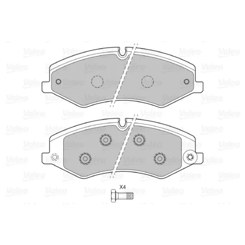 Sada brzdových platničiek kotúčovej brzdy 601324 /VALEO/ - obr. 1