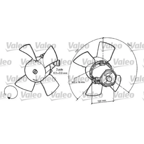 Ventilátor chladenia motora VALEO 696035