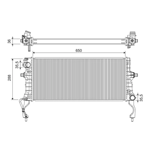 Chladič motora VALEO 701310
