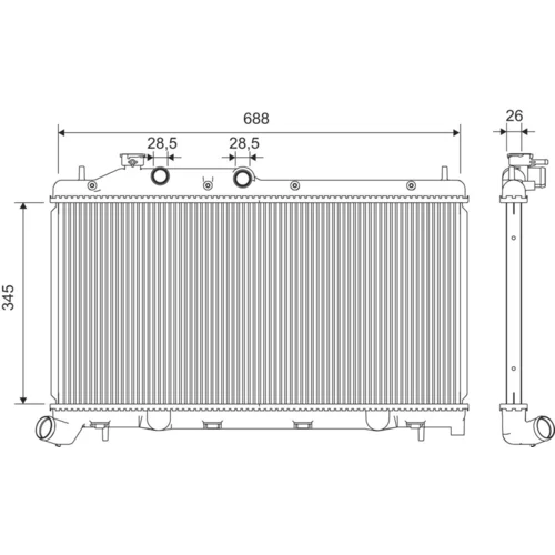 Chladič motora VALEO 701383