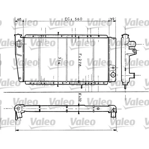 Chladič motora VALEO 730054