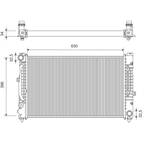 Chladič motora VALEO 731756
