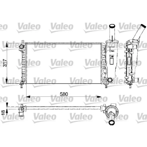 Chladič motora VALEO 732578