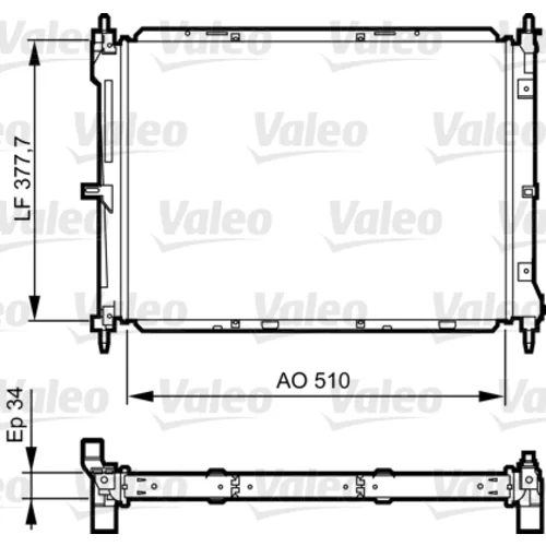 Chladič motora VALEO 734436