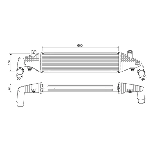 Chladič plniaceho vzduchu 818542 /VALEO/