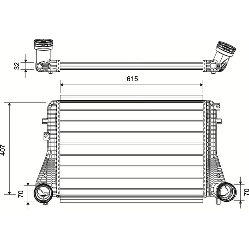 Chladič plniaceho vzduchu VALEO 822962