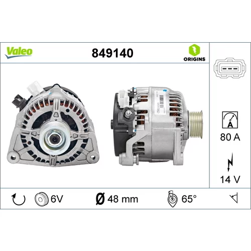 Alternátor VALEO 849140