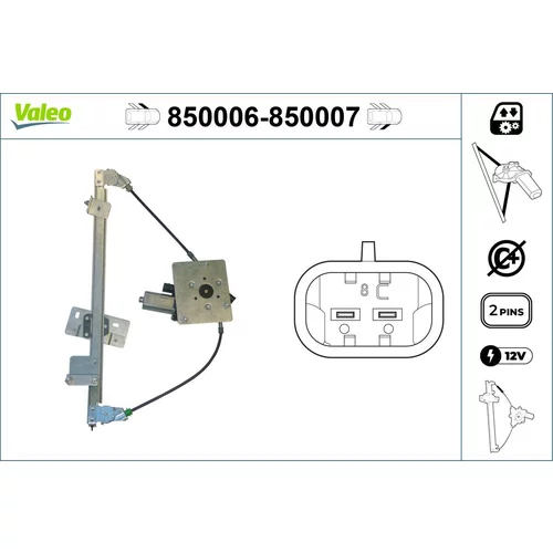 Mechanizmus zdvíhania okna VALEO 850006