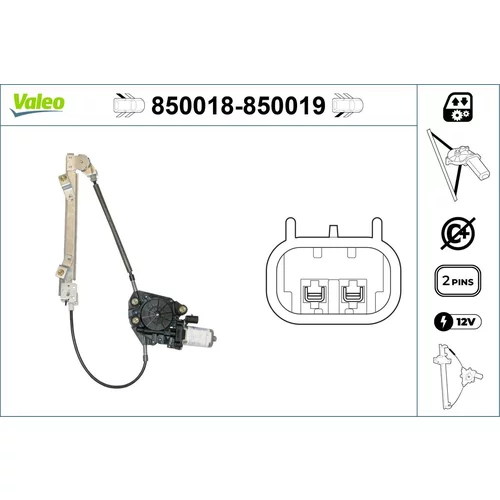 Mechanizmus zdvíhania okna VALEO 850018