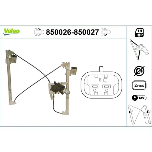 Mechanizmus zdvíhania okna VALEO 850026