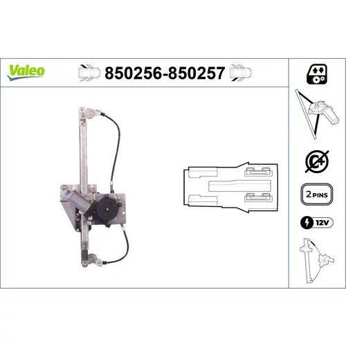 Mechanizmus zdvíhania okna VALEO 850256