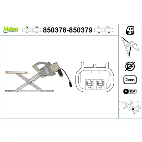 Mechanizmus zdvíhania okna VALEO 850378