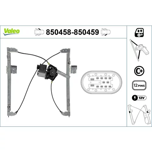 Mechanizmus zdvíhania okna VALEO 850458