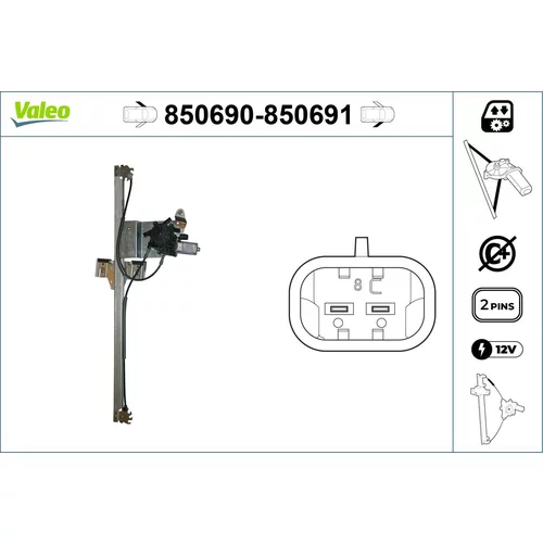 Mechanizmus zdvíhania okna VALEO 850690