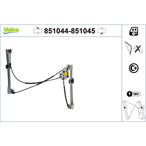 Mechanizmus zdvíhania okna VALEO 851044
